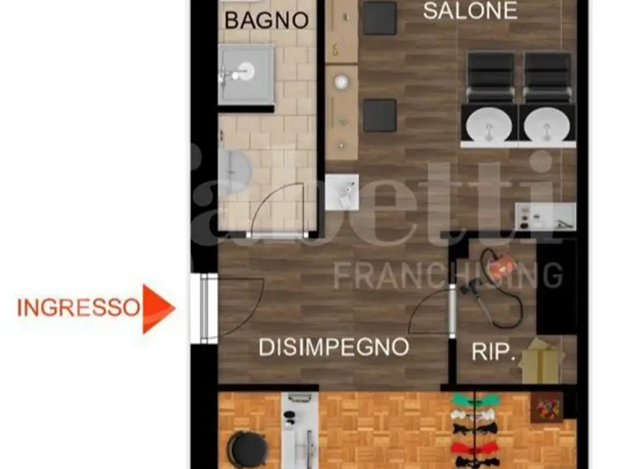 Negozio in Via Monte Tre Denti 16, Pinerolo, {3} - Planimetria 1
