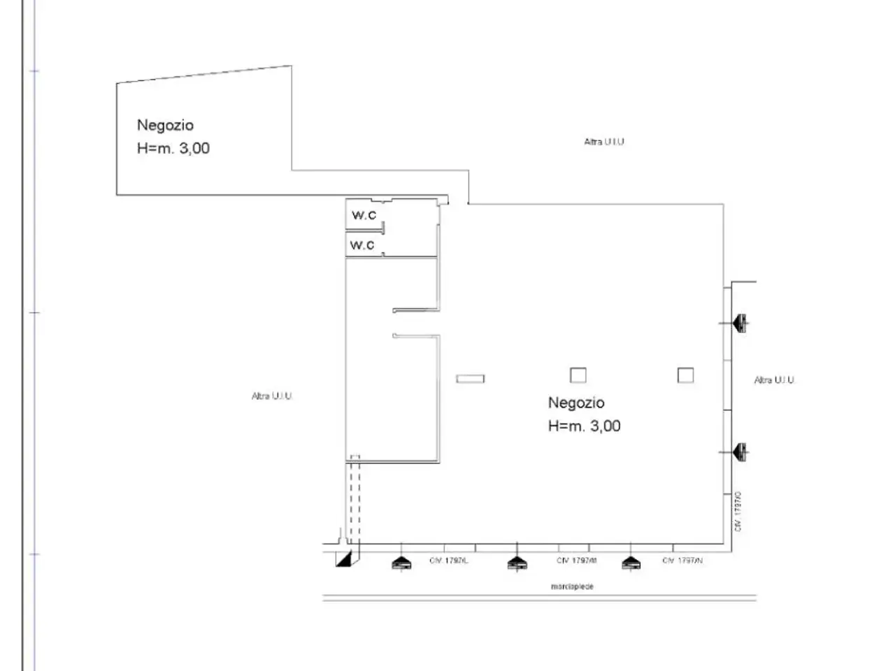Negozio in Via Casilina 1797, Roma, {3} - Planimetria 1