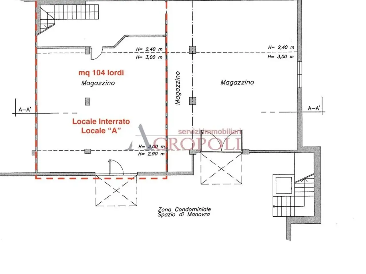 Magazzino in Via Ponte Valle Trave, Anguillara Sabazia, {3} - Planimetria 1
