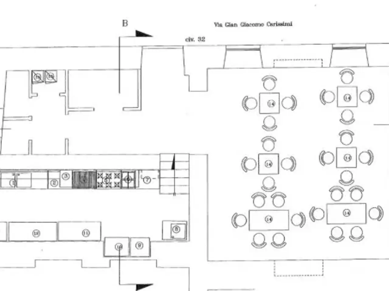 Ristorante in Via Giacomo Carissimi 32, Marino, {3} - Planimetria 1