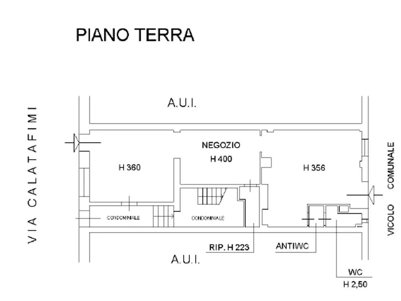 Palazzina commerciale in Via Calatafimi 16a, Brescia, {3} - Planimetria 1