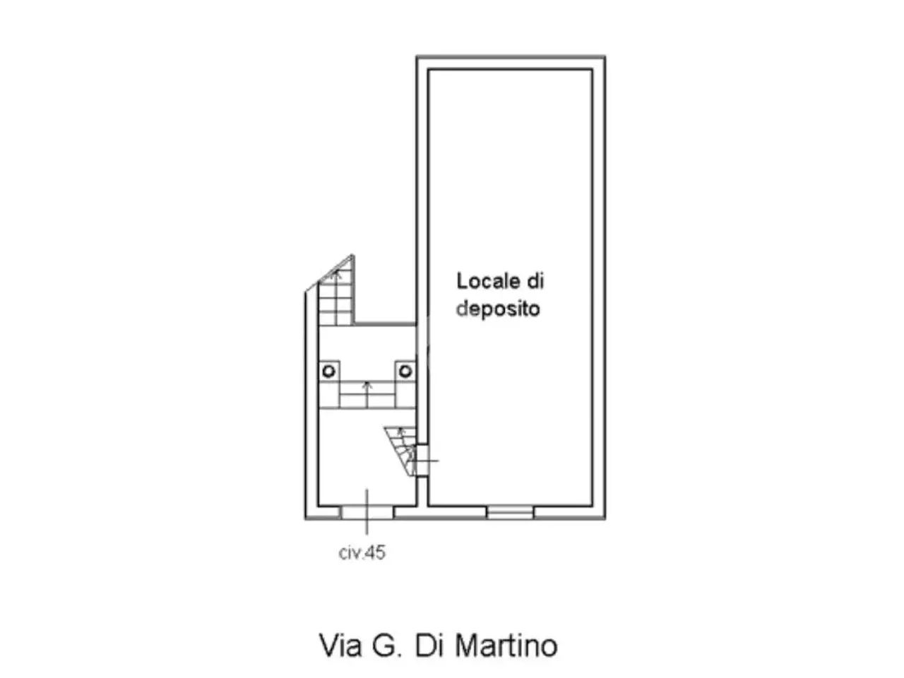 Magazzino in Via Girolamo di Martino 45, Palermo, {3} - Planimetria 1