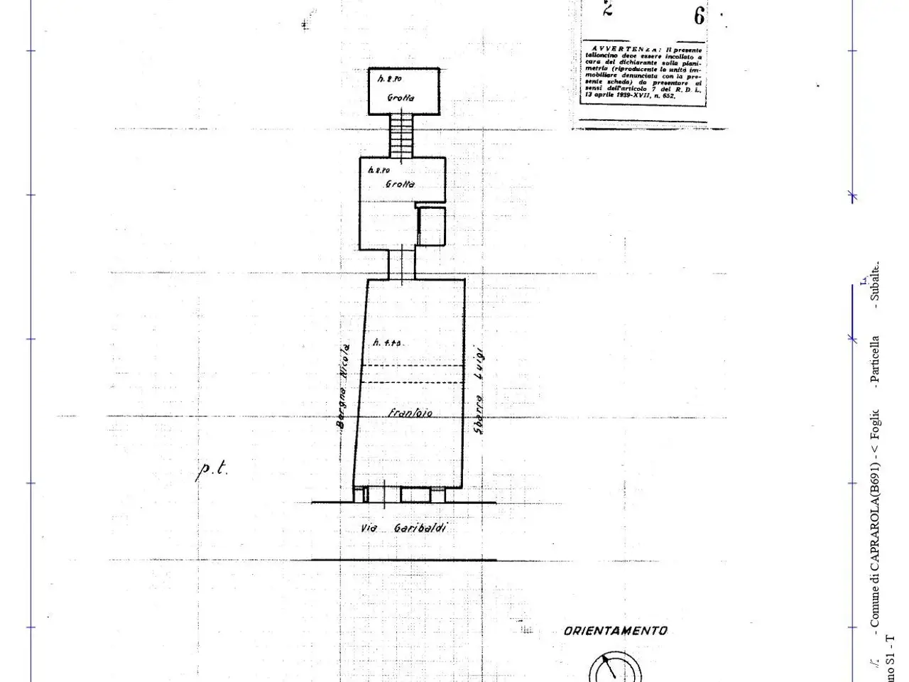 Magazzino in Via Garibaldi, Caprarola, {3} - Planimetria 1