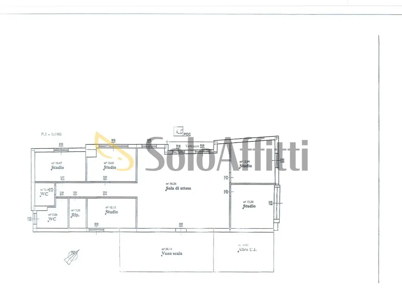 Ufficio in Corso Vecchio, Terni, {3} - Planimetria 1
