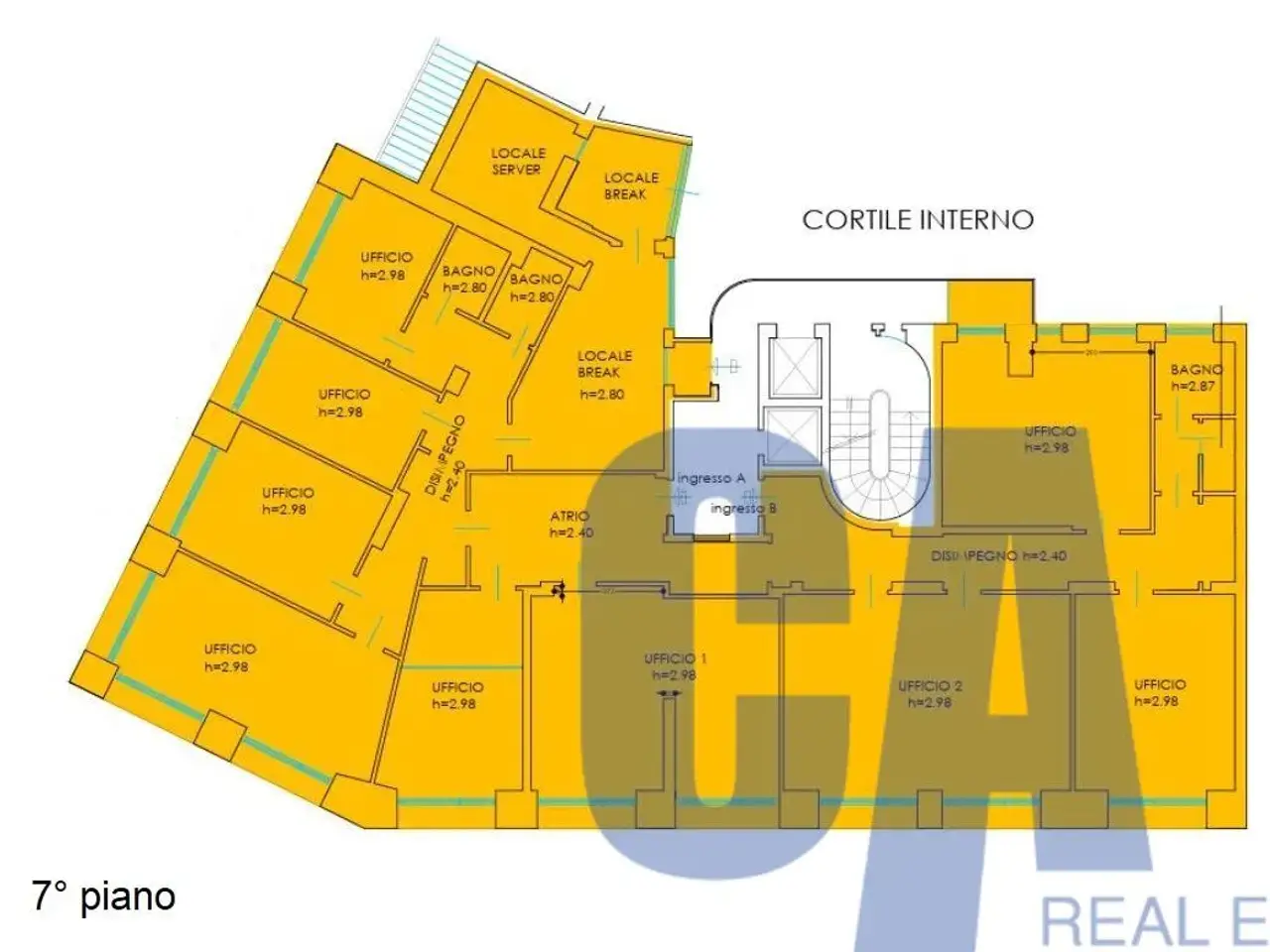Ufficio in Piazza Missori Giuseppe, Milano, {3} - Planimetria 1