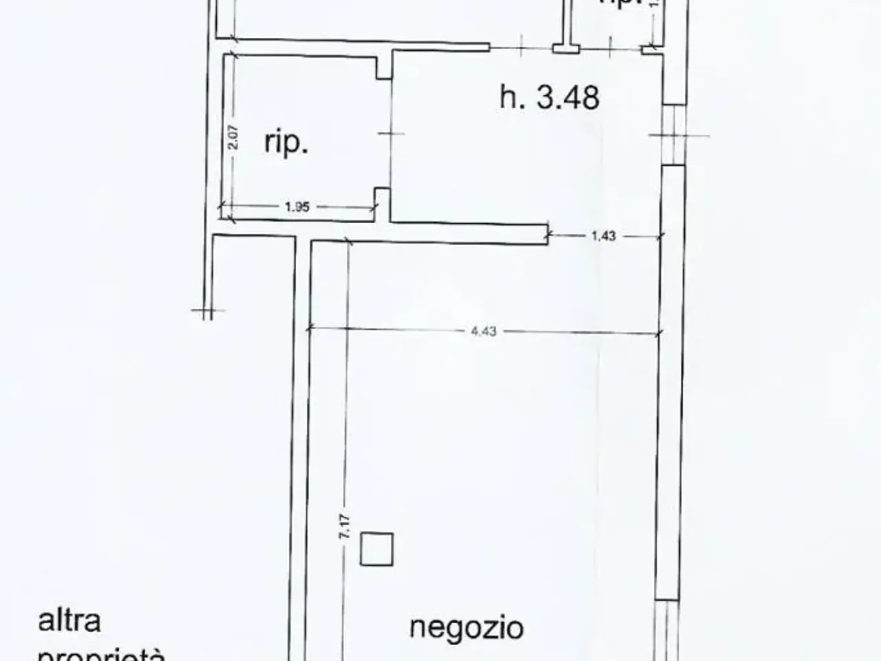 Negozio in Via Zeffirino Bertelli 26, Gavi, {3} - Planimetria 1