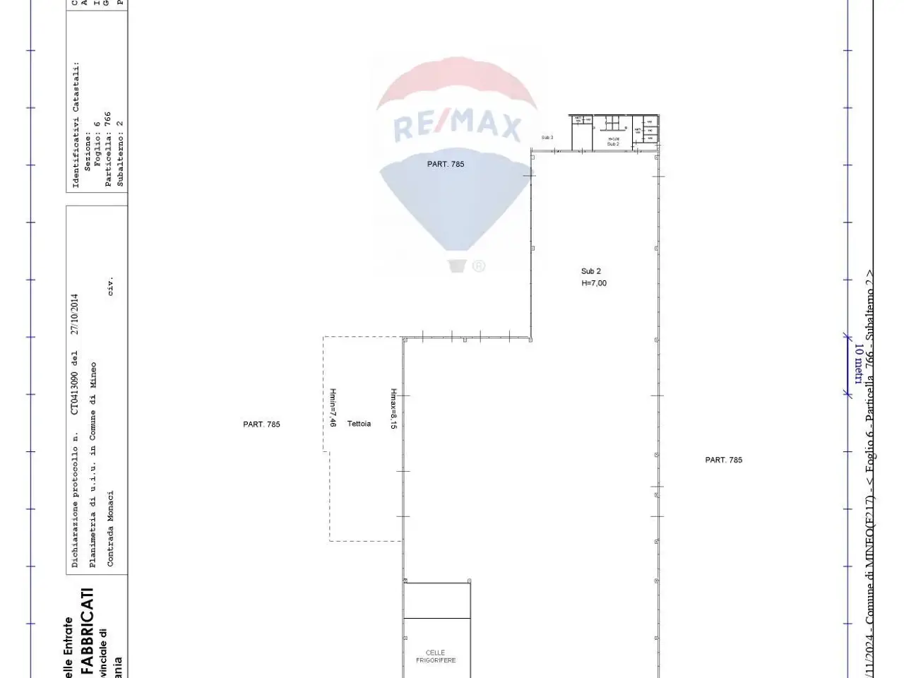 Capannone in Leonardo Coop Snc, Mineo, {3} - Planimetria 1