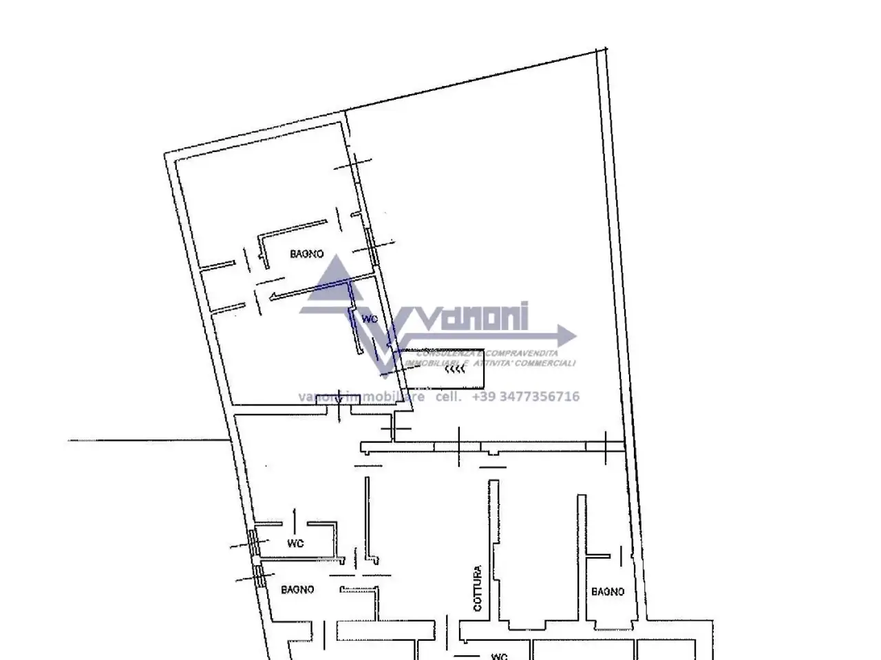 Immobile commerciale in Via Ezio Zambianchi, Bergamo, {3} - Planimetria 1