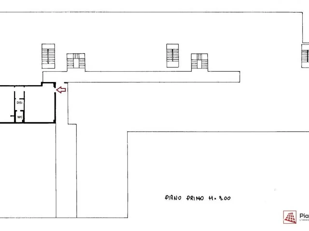 Ufficio in Via Passo Buole 4, Reggio Emilia, {3} - Planimetria 1