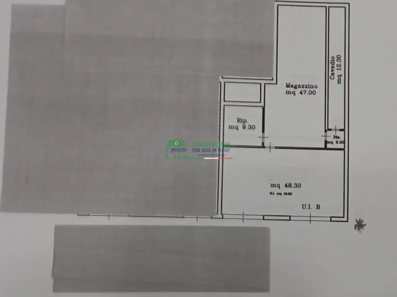 Magazzino in Via dei Mirti, Ragusa, {3} - Planimetria 1