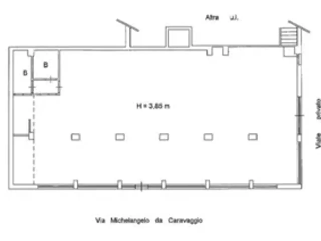 Negozio in Via Michelangelo da Caravaggio, Napoli, {3} - Planimetria 1