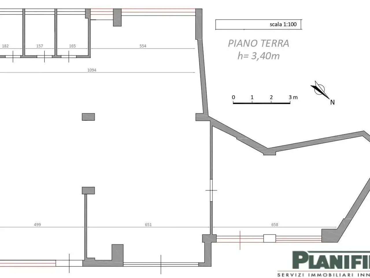 Negozio in Via Luzzatti 15, Bari, {3} - Planimetria 1