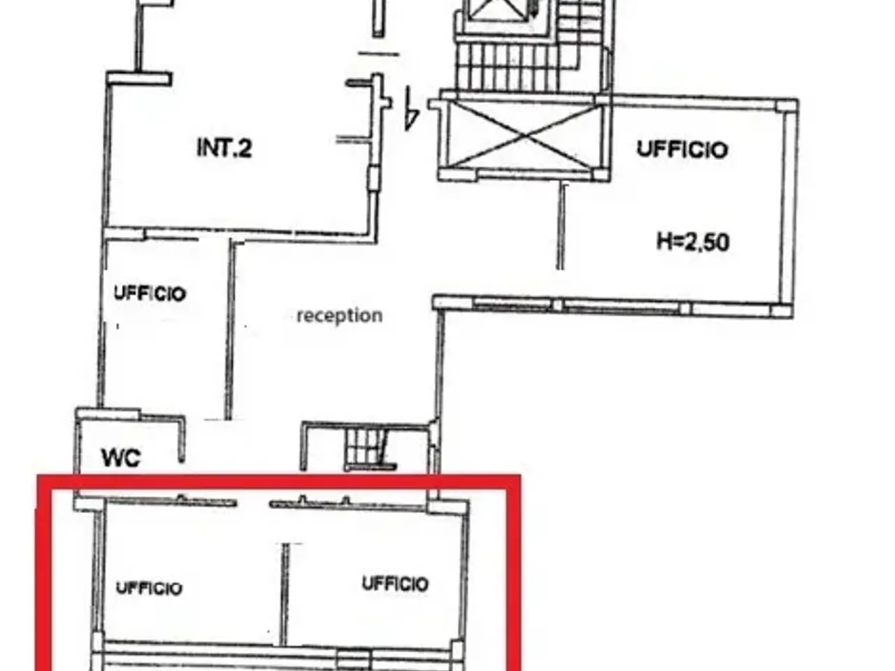Ufficio in Via Andrea Millevoi 683, Roma, {3} - Planimetria 1