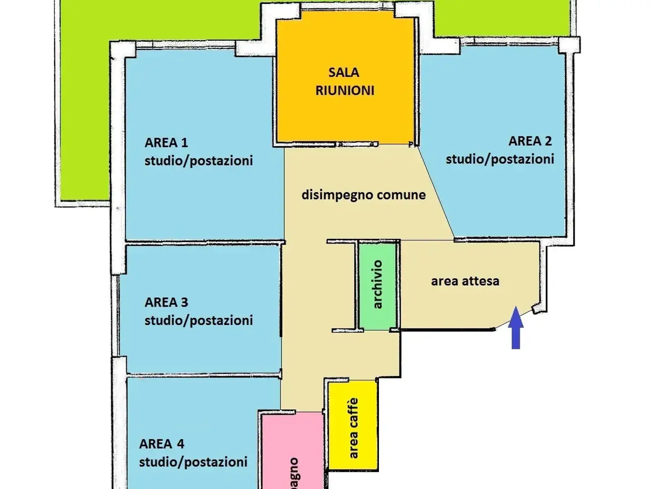 Ufficio in Viale Egeo 8, Roma, {3} - Planimetria 1