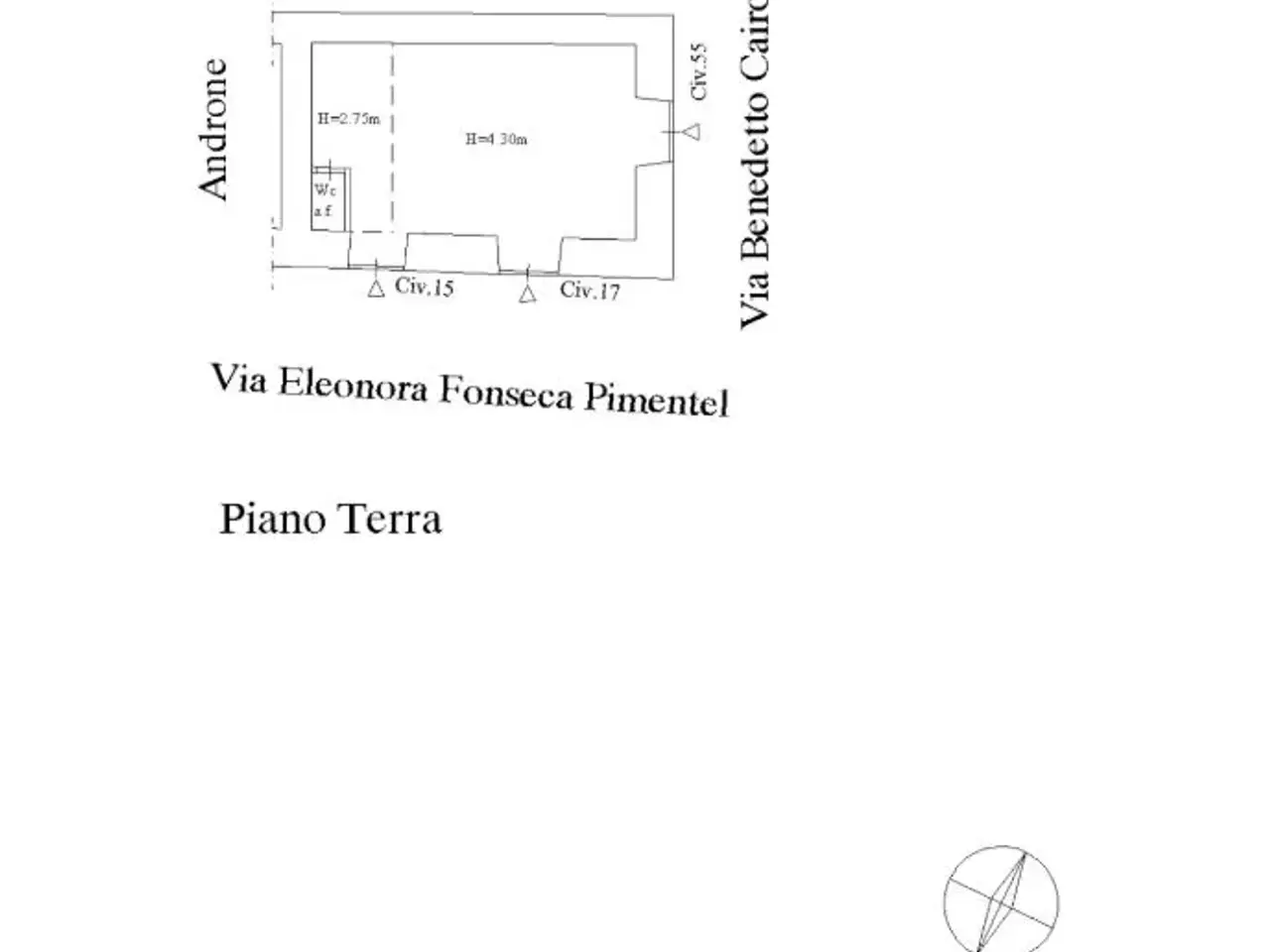 Negozio in Via Benedetto Cairoli, Napoli, {3} - Planimetria 1