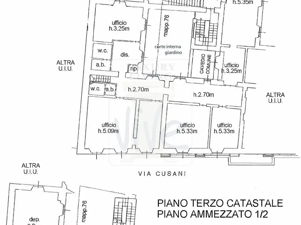 Ufficio in Via Cusani, Milano, {3} - Planimetria 1