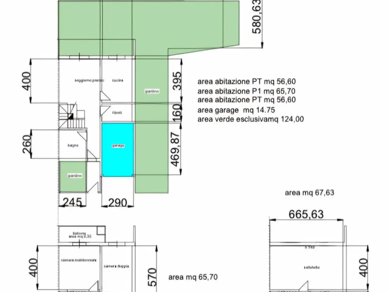 Villa a schiera in vendita, Reggio nell'Emilia - Planimetria 1