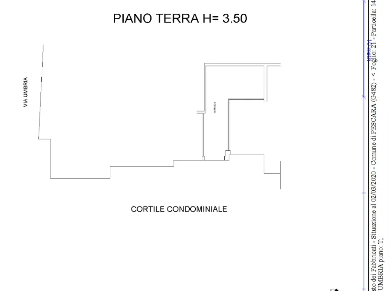 Parcheggio chiuso in Via Umbria 11, Pescara, {3} - Planimetria 1