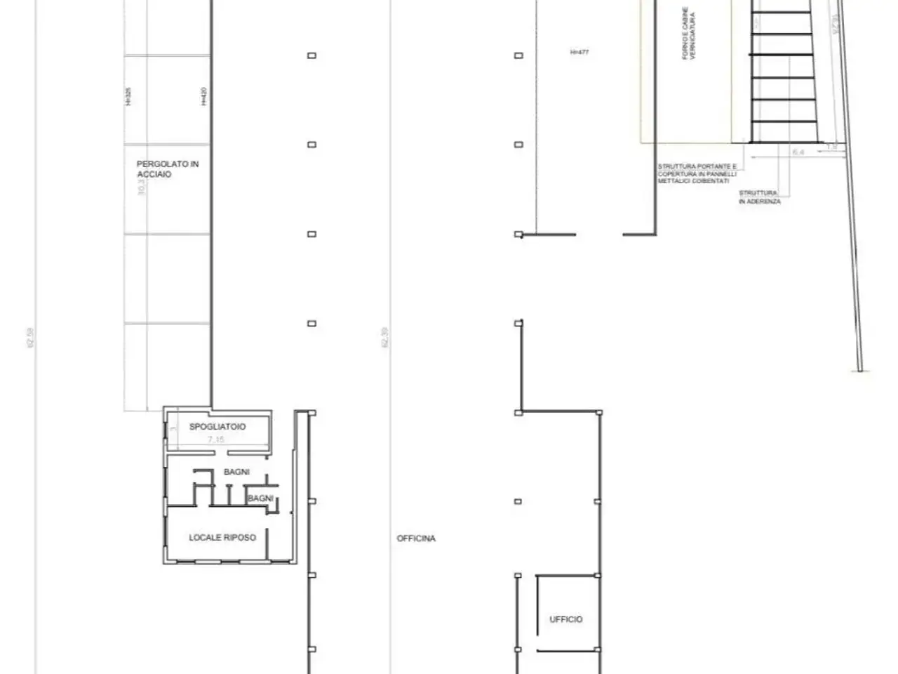 Capannone in Via del Pozzo 14, Massa, {3} - Planimetria 1