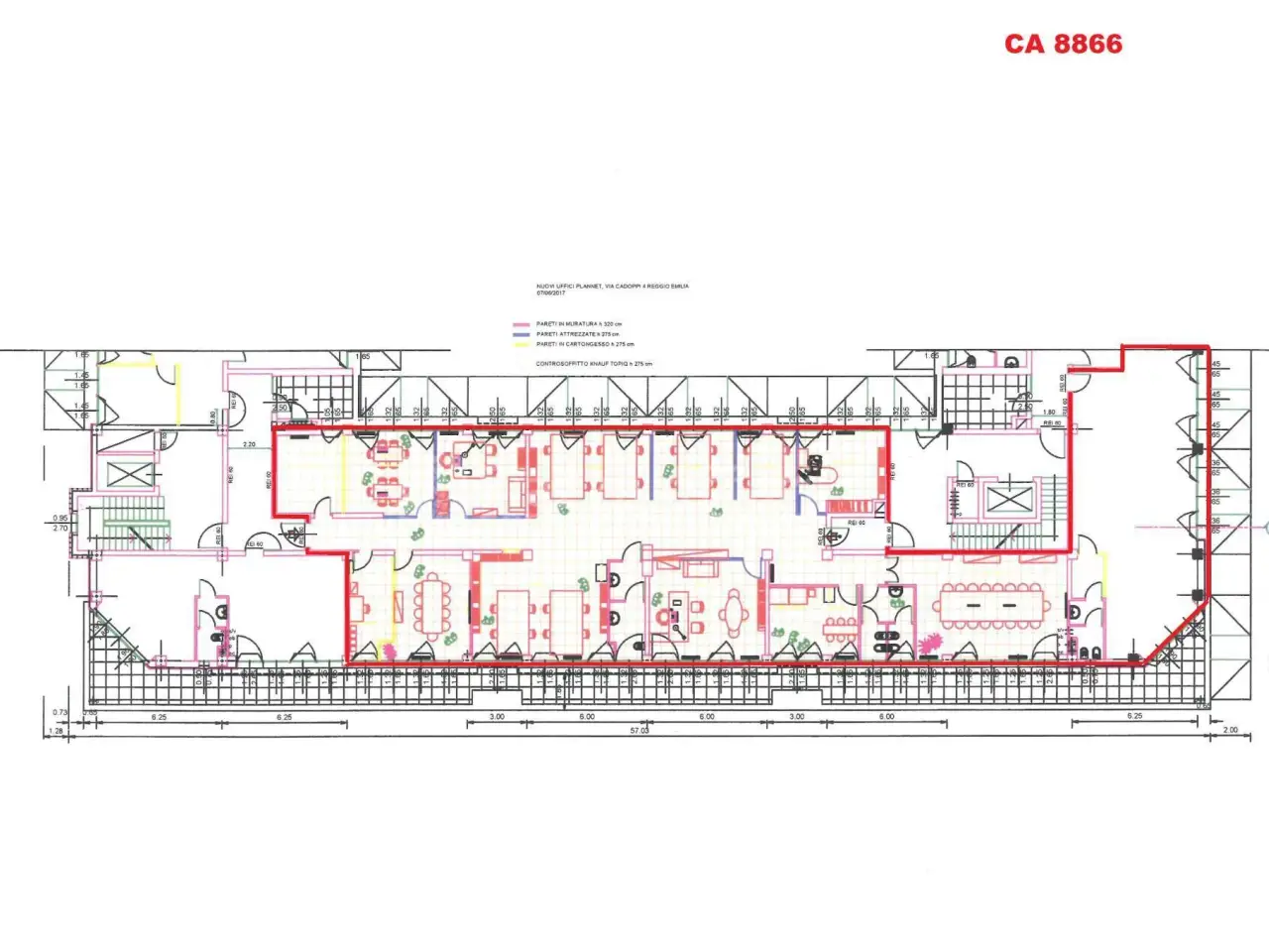 Ufficio in Via Adua 4, Reggio Emilia, {3} - Planimetria 1