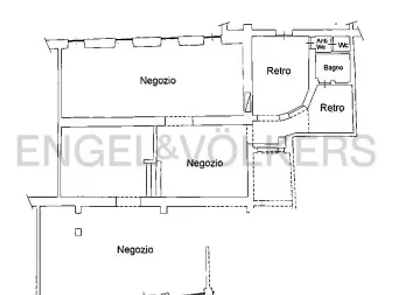 Negozio in Circonvallazione Gianicolense, Roma, {3} - Planimetria 1