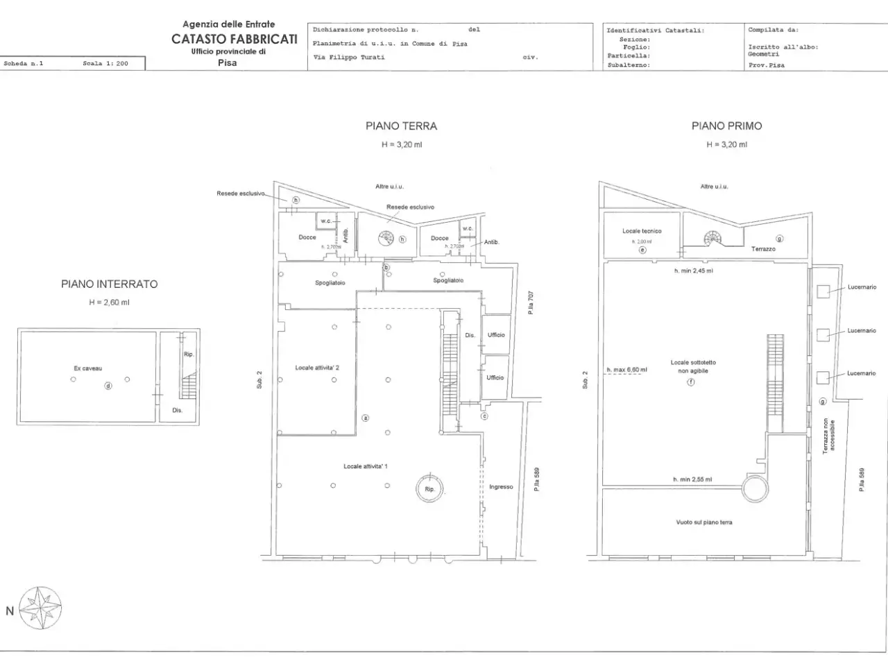 Negozio in Via Turati 47, Pisa, {3} - Planimetria 1