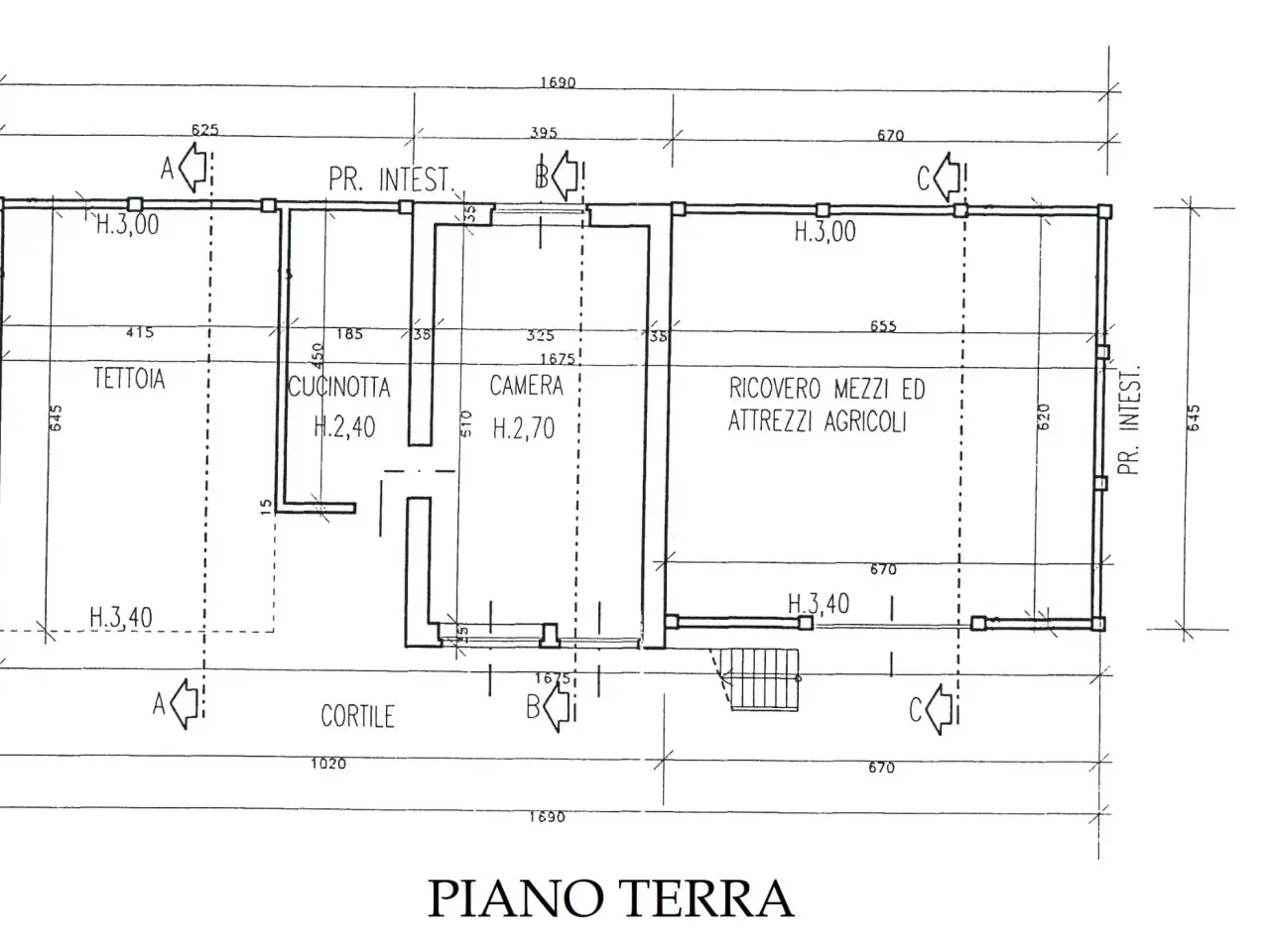 Rustico in vendita, Strada Acatte, Sanfre' - Planimetria 1
