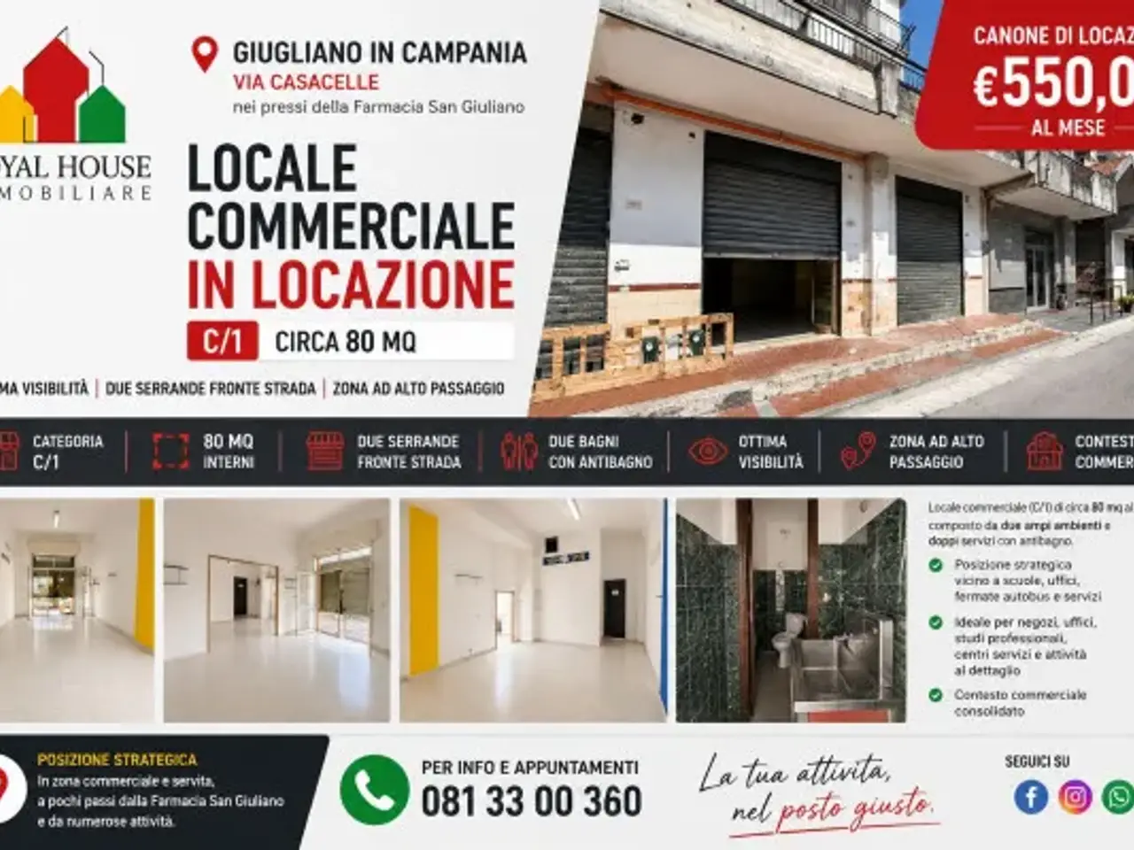 Negozio in Via Casacelle 125/18, Giugliano In Campania, {3} - Foto 1