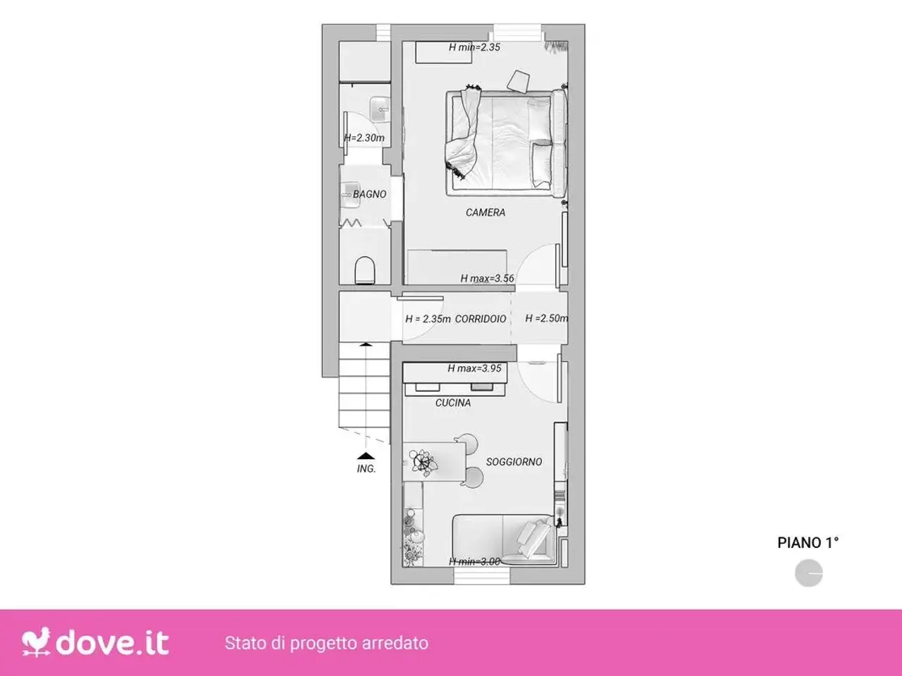 Bilocale in vendita, Via Forese Adimari 21, Castelfiorentino - Planimetria 1