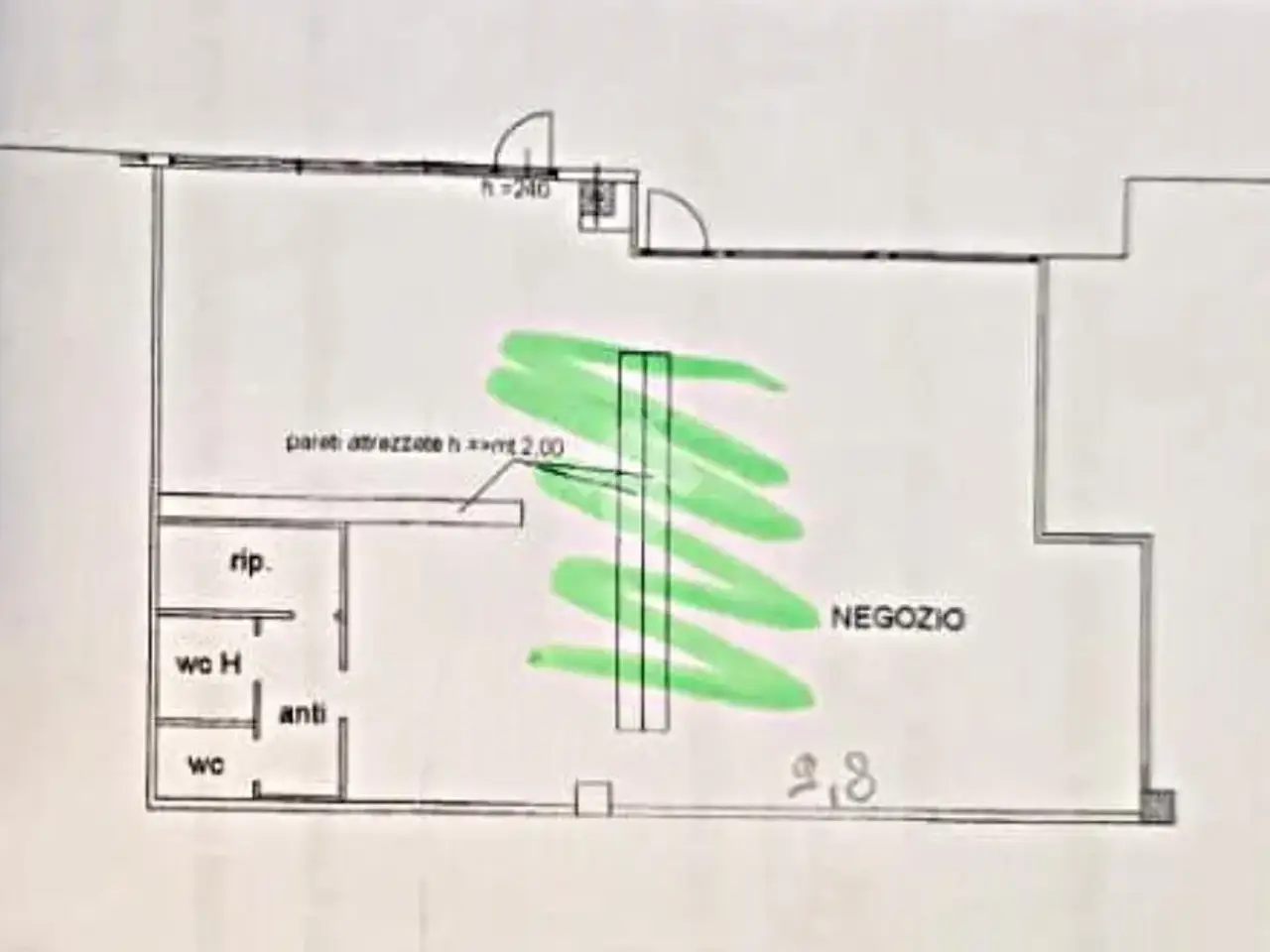 Negozio in Via Aldo Palareti 45, Savignano Sul Rubicone, {3} - Planimetria 1