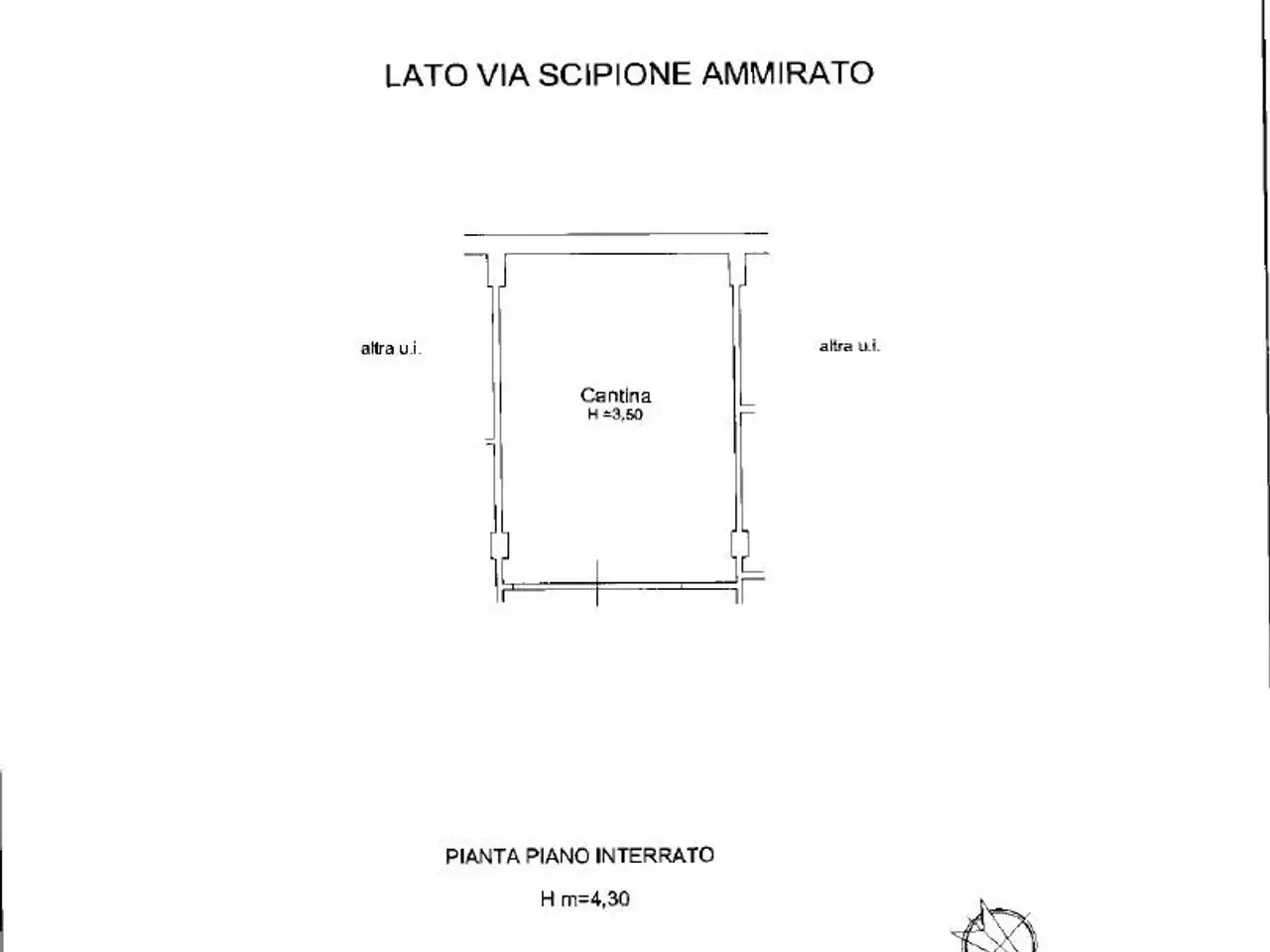 Magazzino in Via Scipione Ammirato, Firenze, {3} - Planimetria 1
