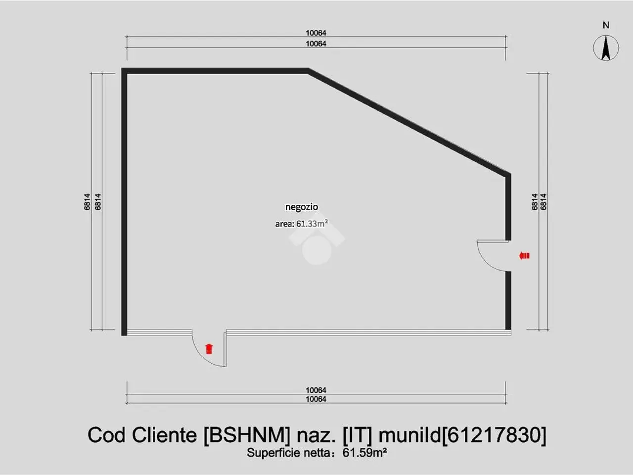 Negozio in Via San Nicola Tolentino 25, Lumezzane, {3} - Planimetria 1