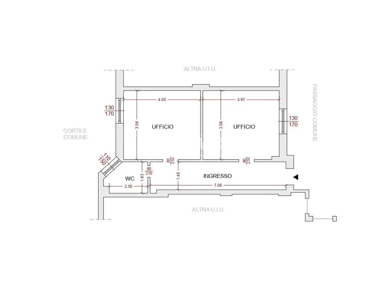 Ufficio in Via Palmanova 213/a, Milano, {3} - Planimetria 1