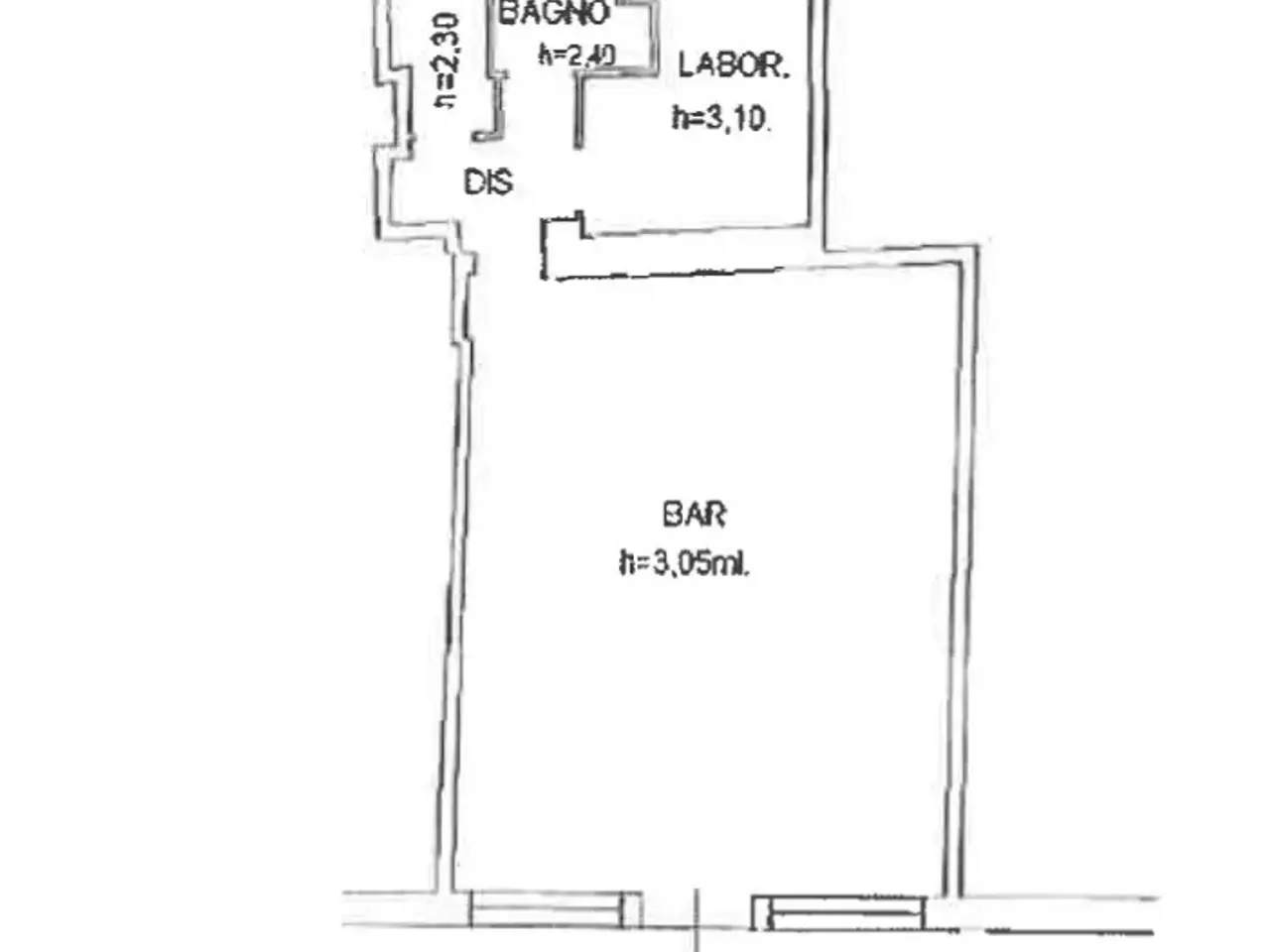 Locale commerciale in Via Migliorati 2/d, Reggio Emilia, {3} - Planimetria 1