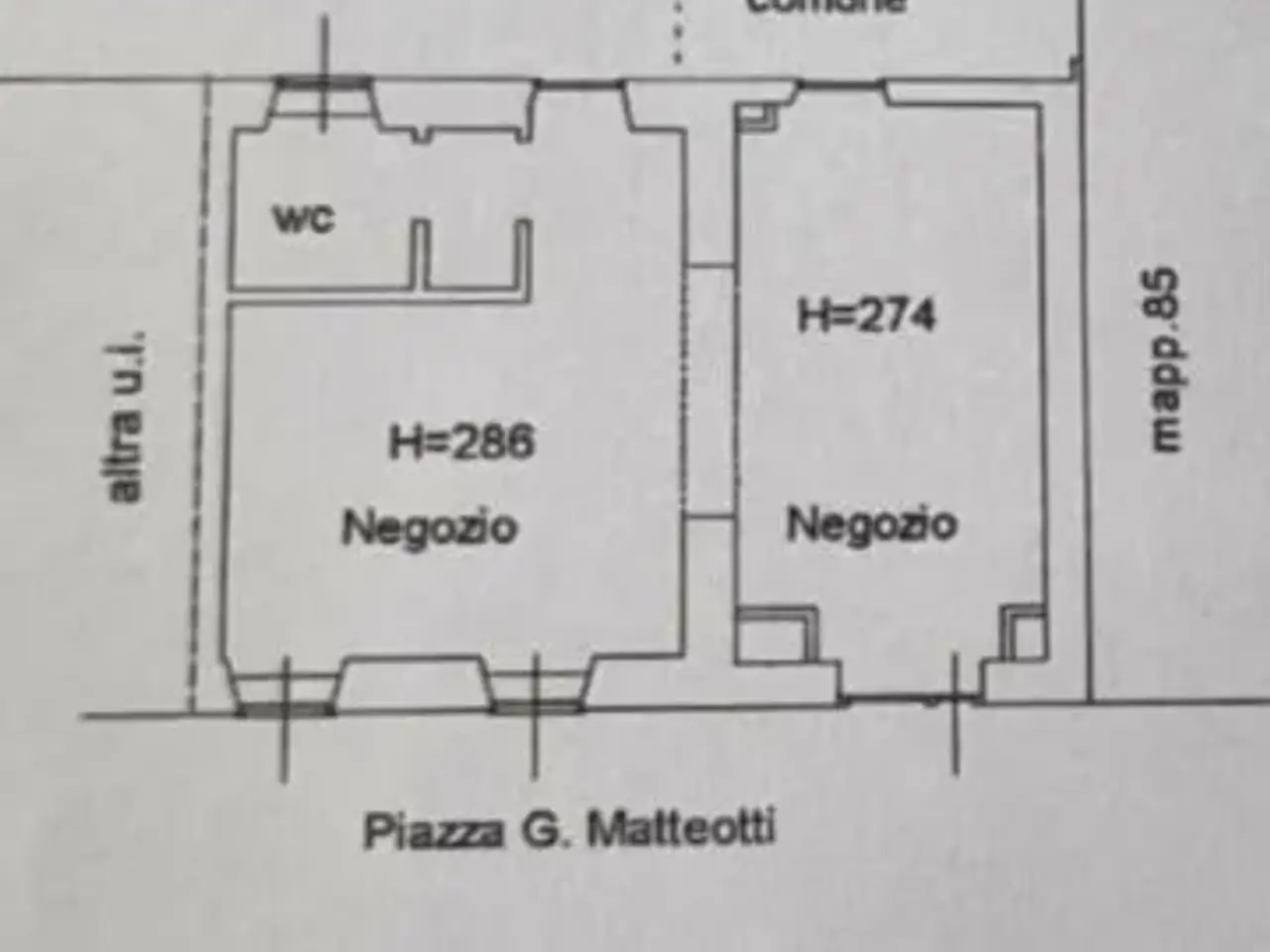 Negozio in Piazza Giacomo Matteotti 28, Canegrate, {3} - Planimetria 1
