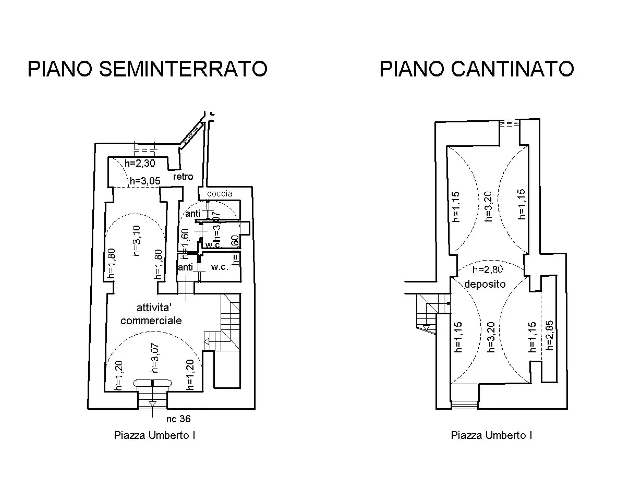 Negozio in Piazza Umberto I, Andria, {3} - Planimetria 1