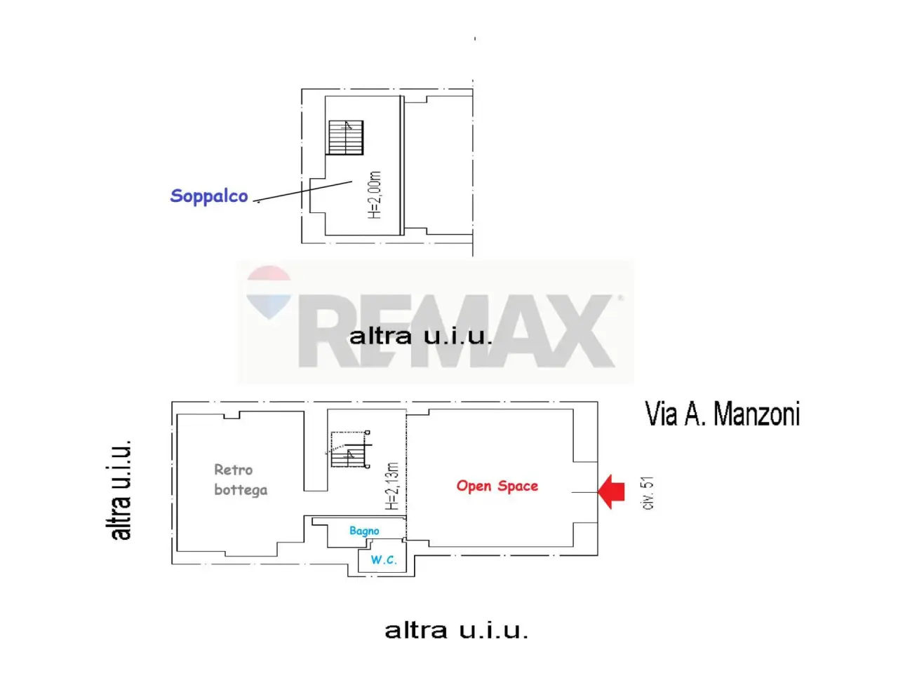 Negozio in Via Alessandro Manzoni 51, Casoria, {3} - Planimetria 1