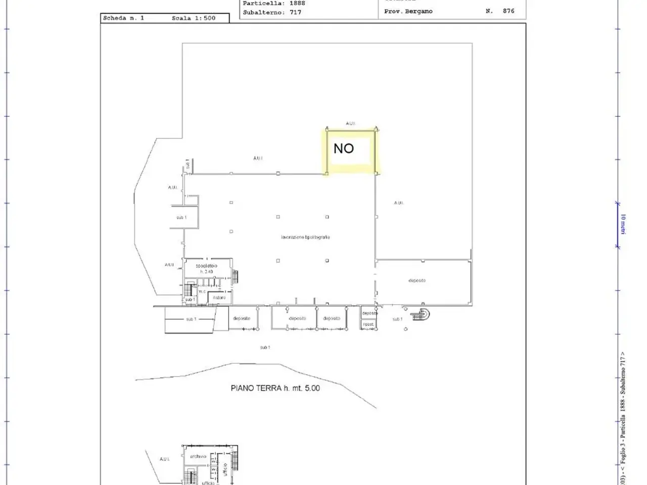Capannone in Via Mazzucotelli 4, Gorle, {3} - Planimetria 1