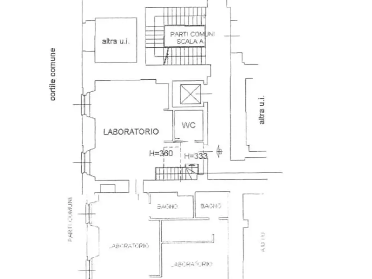 Laboratorio in Alzaia Naviglio Pavese, Milano, {3} - Planimetria 1