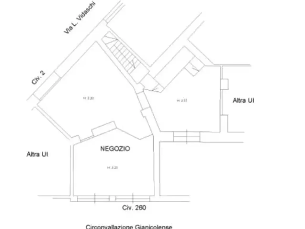 Negozio in Circonvallazione Gianicolense 260, Roma, {3} - Planimetria 1