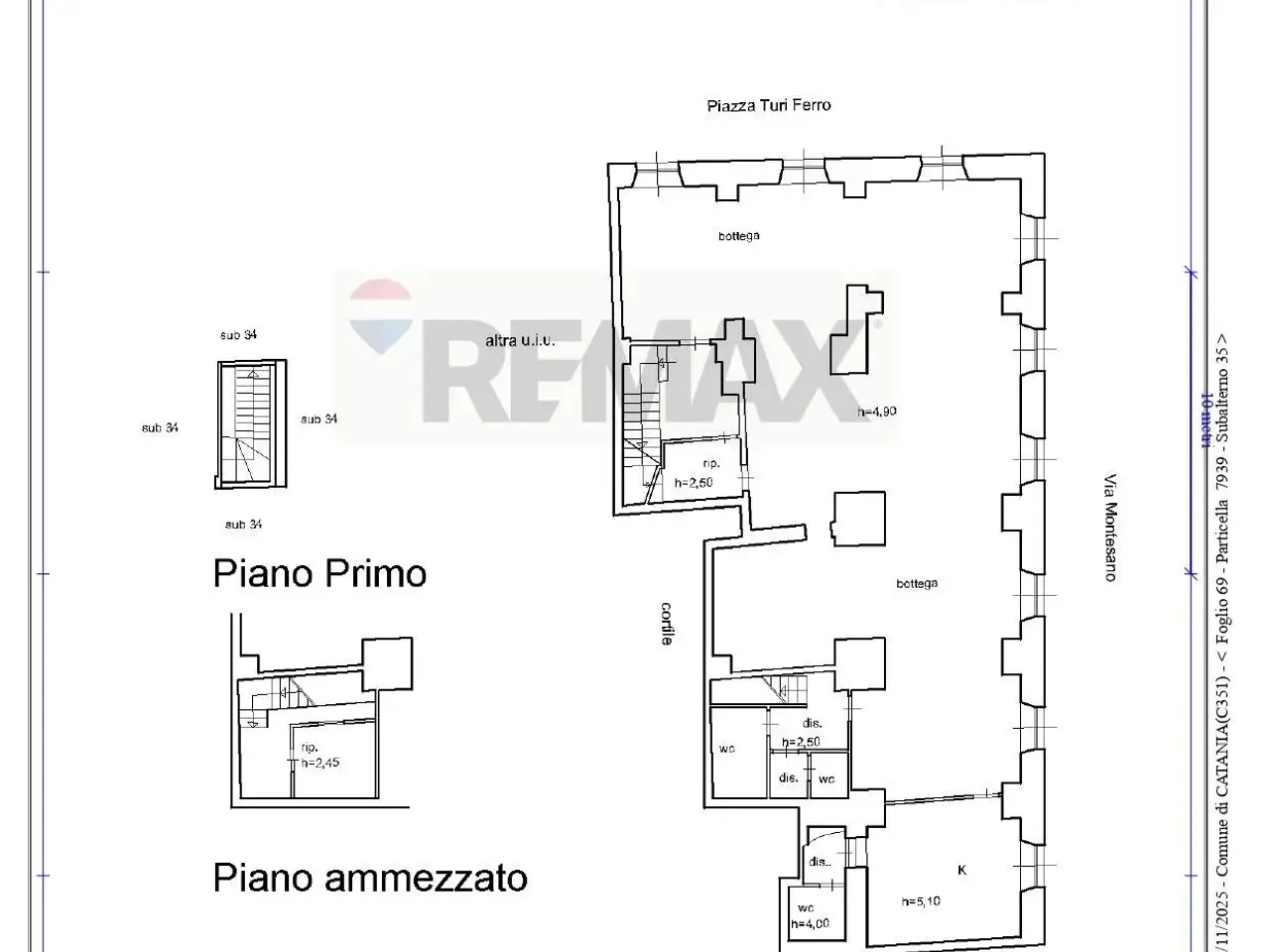 Negozio in Piazza Turi Ferro 1/2/3, Catania, {3} - Planimetria 1