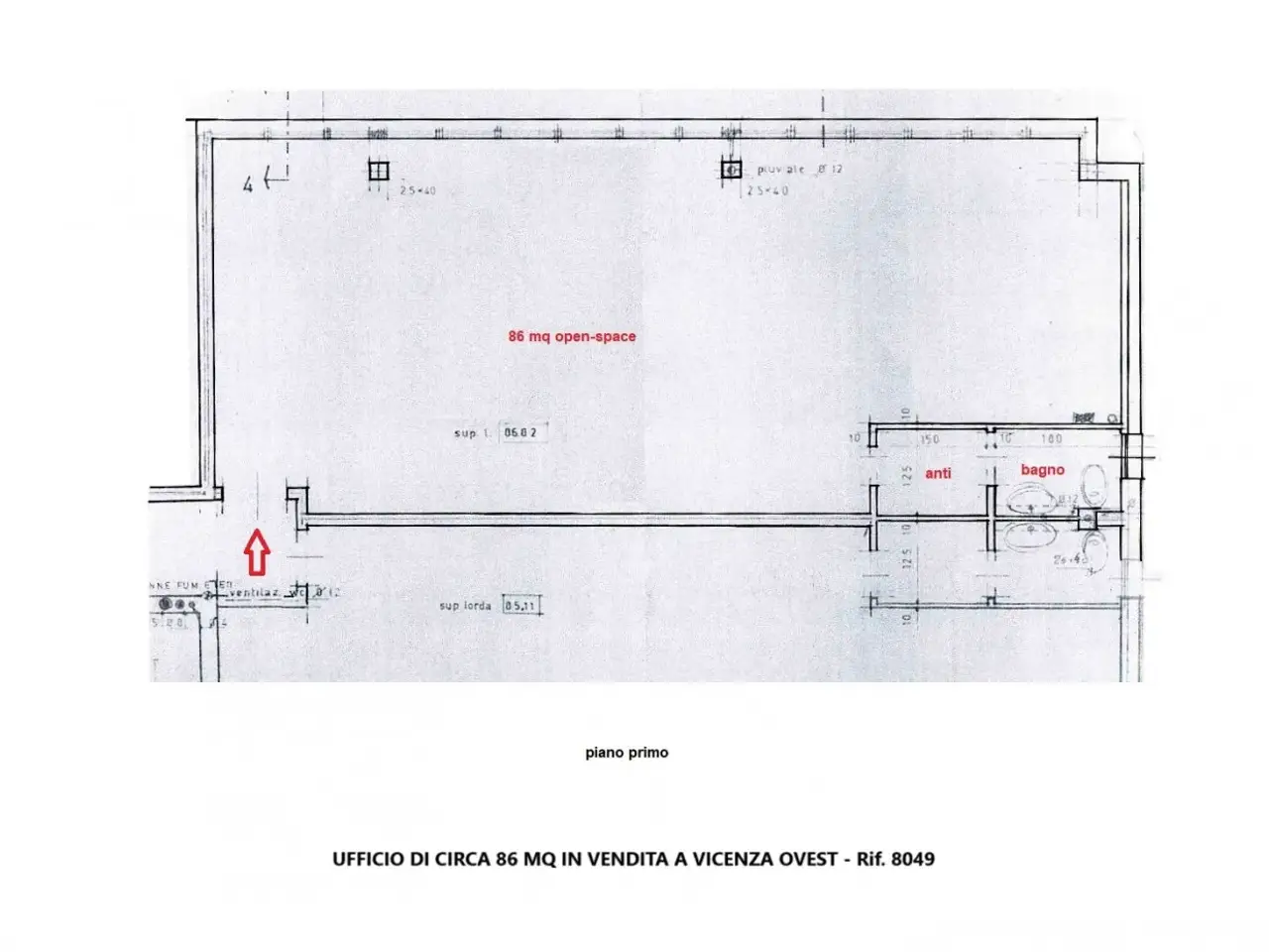 Ufficio in Vecchia Ferriera, Vicenza, {3} - Planimetria 1