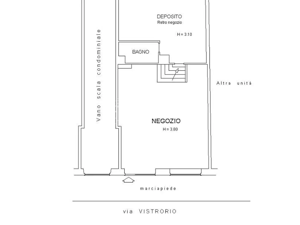 Negozio in Via Vistrorio 90, Torino, {3} - Planimetria 1