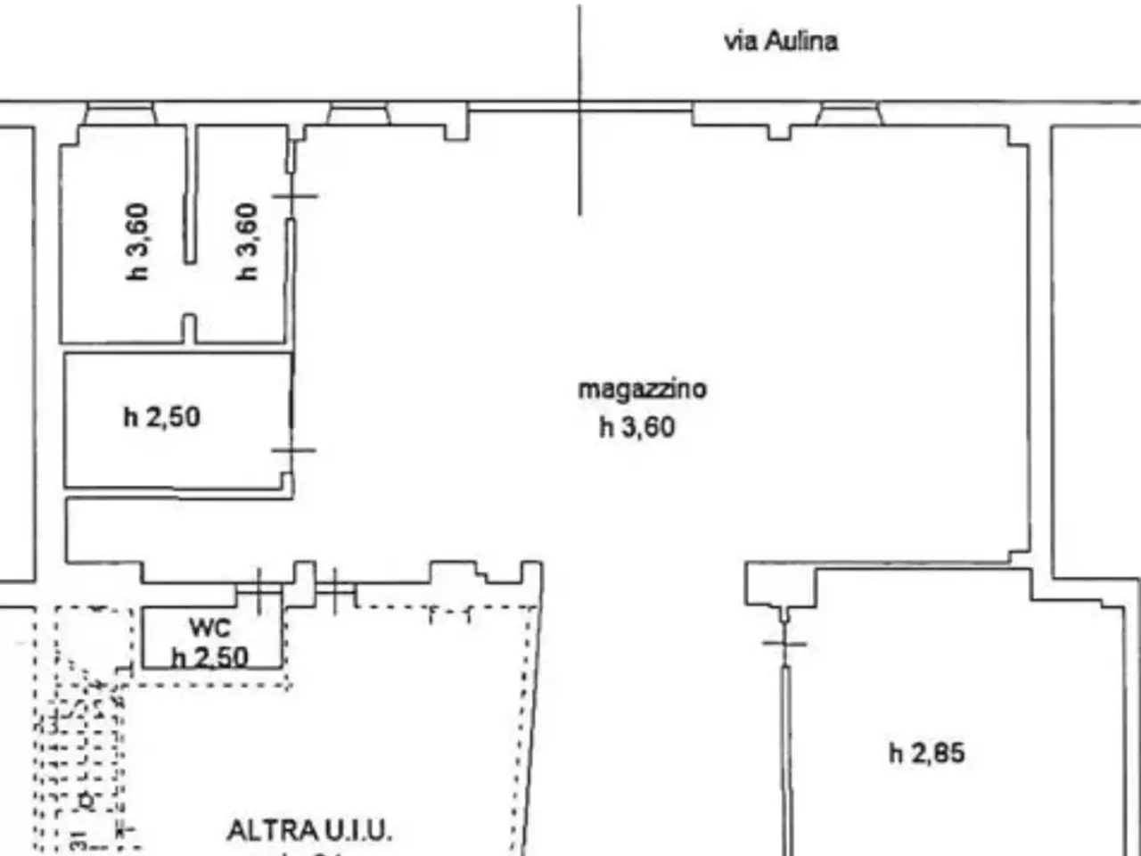 Magazzino in Via dell'Aulina 2, Racconigi, {3} - Planimetria 1