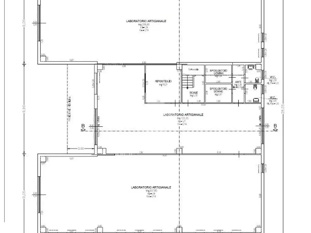 Capannone in Via Fiumicino S. Mauro 620, San Mauro Pascoli, {3} - Planimetria 1