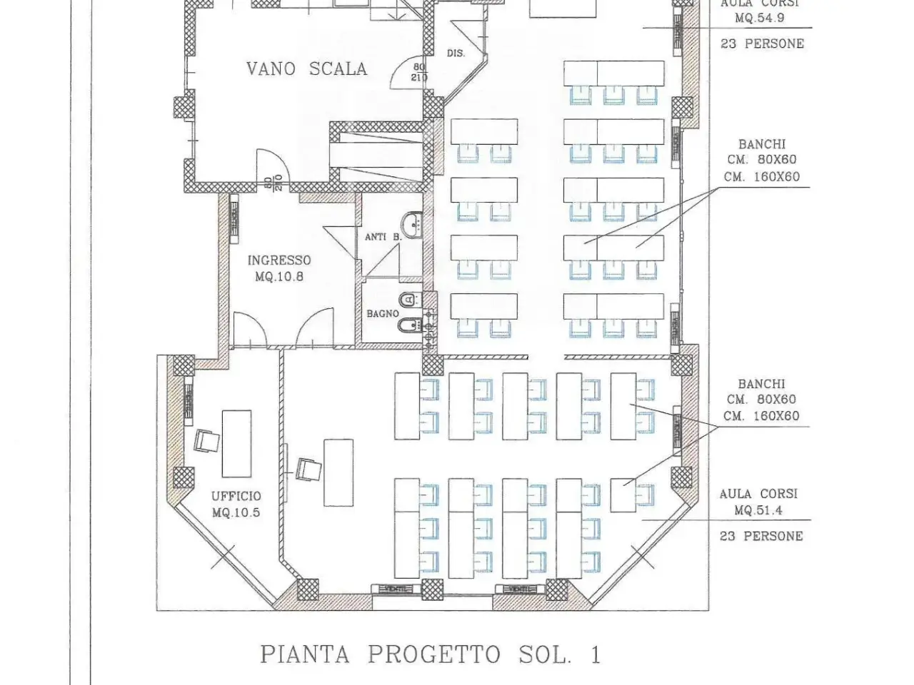 Ufficio in Via Cirillo Manicardi 2, Reggio nell'Emilia, {3} - Planimetria 1