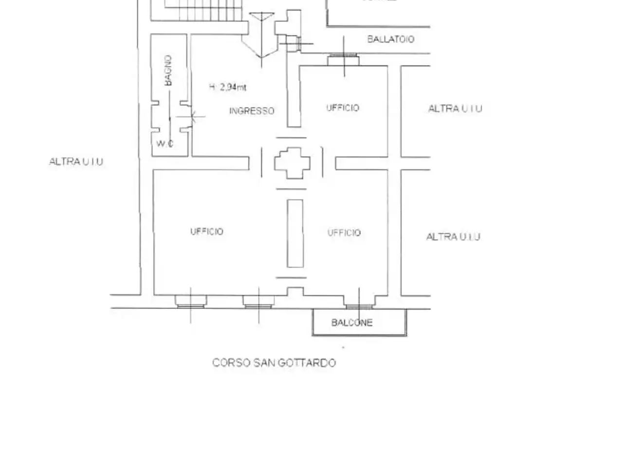 Ufficio in Corso S. Gottardo, Milano, {3} - Planimetria 1