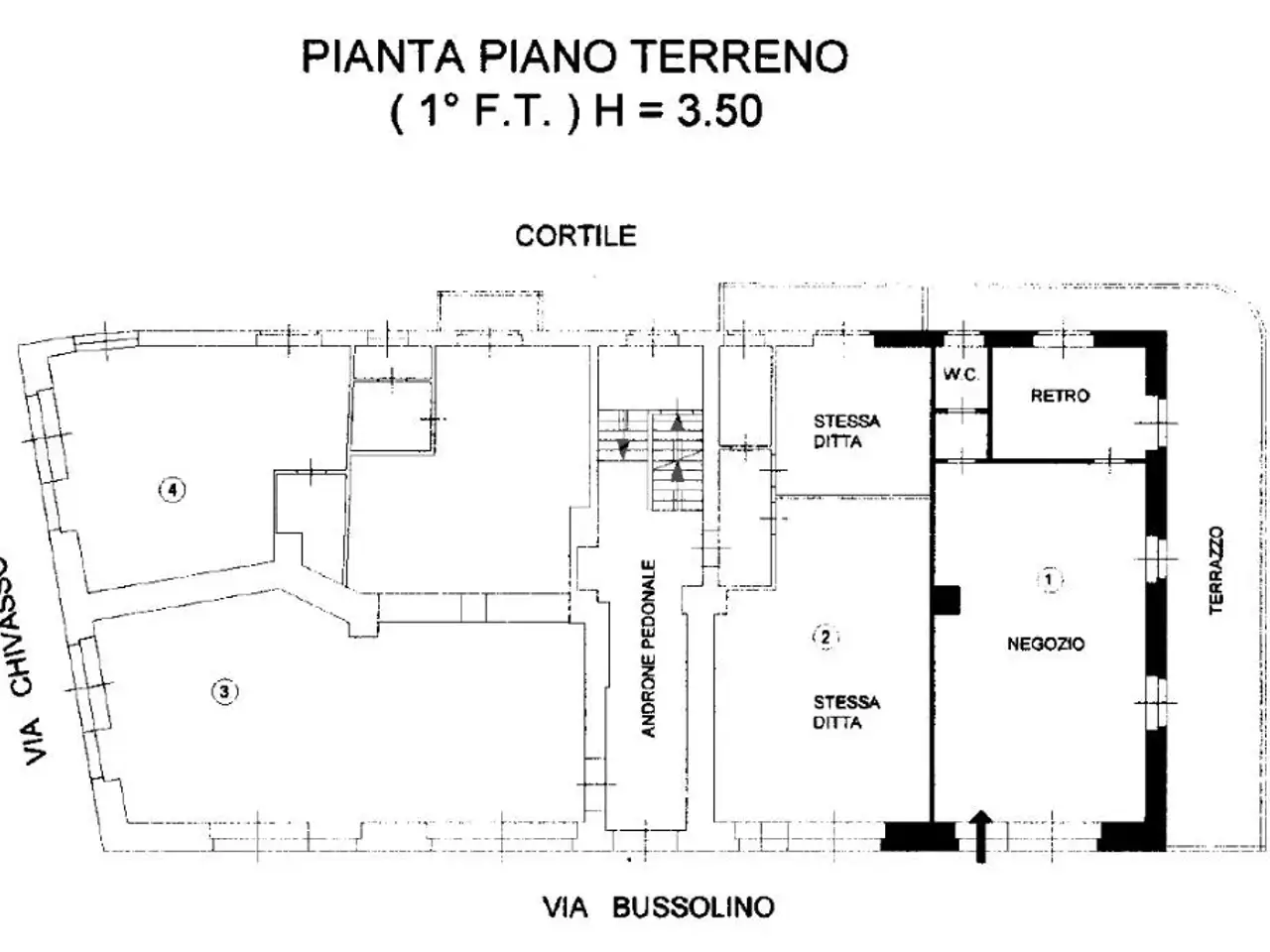 Negozio in Strada Bussolino 1, Gassino Torinese, {3} - Planimetria 1