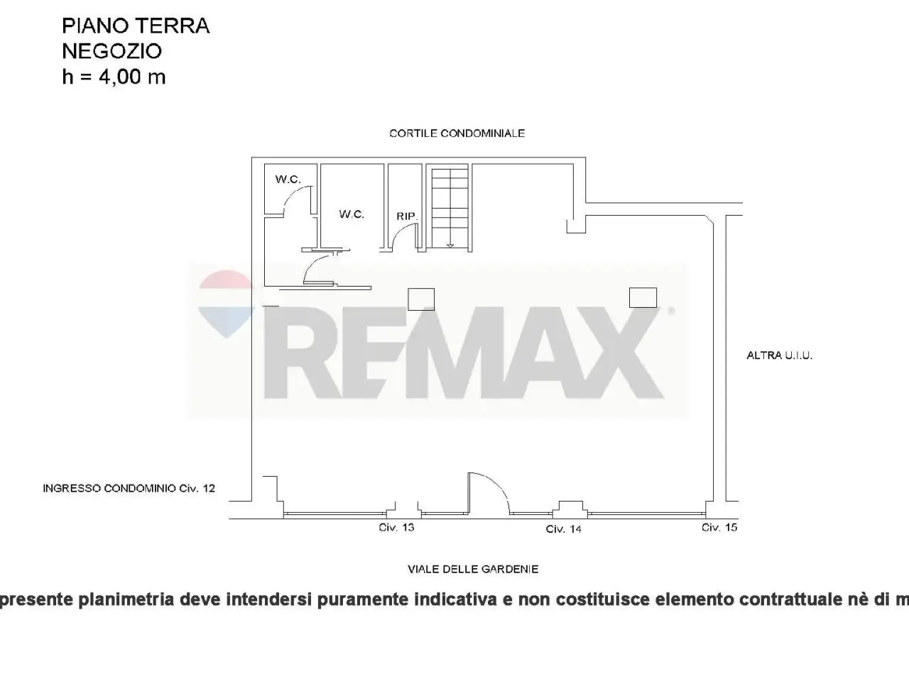 Esercizio commerciale in Piazzale delle Gardenie 13, Roma, {3} - Planimetria 1