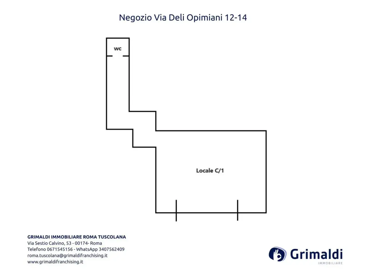 Negozio in Via degli Opimiani 12-14, Roma, {3} - Planimetria 1
